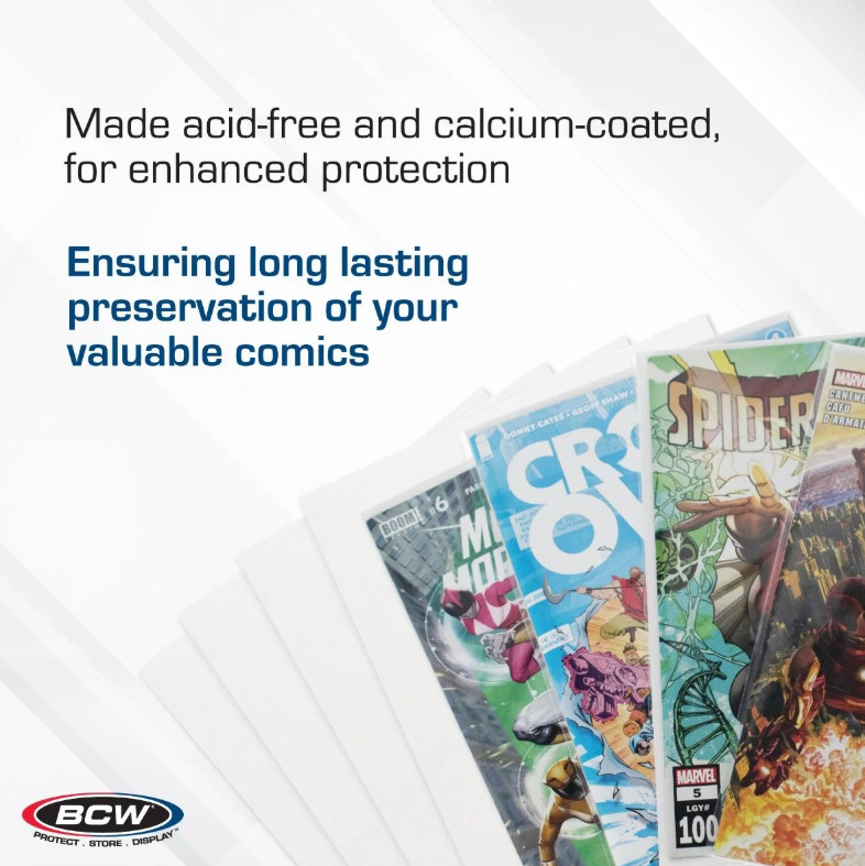 BCW (New) 25 Pack - Current/Modern Size Comic Book Board & Bag Set