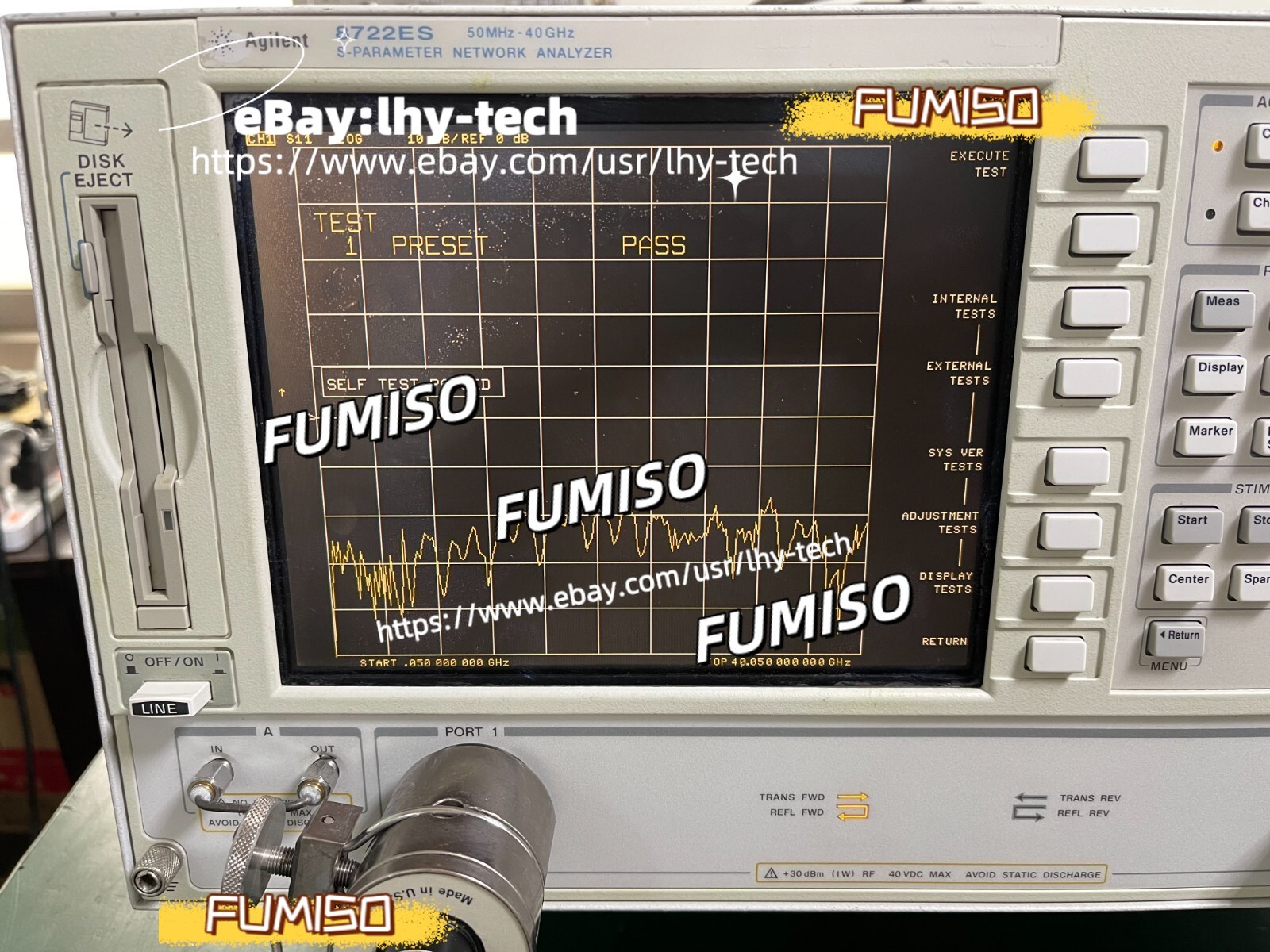 Agilent Keysight 8722ES 50MHz-40GHz Network Analyzer w/