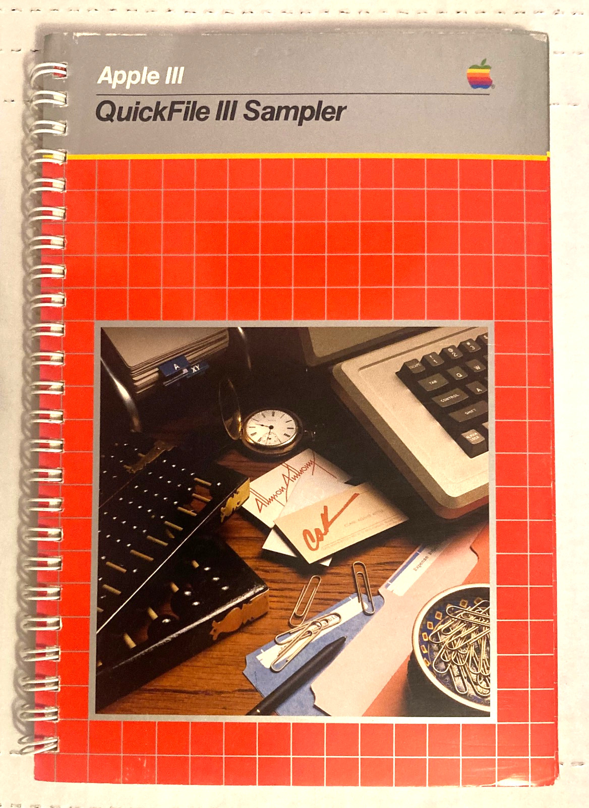 Apple III 3 Computer QuickFile III Software Disks Diskettes and Manual Vintage