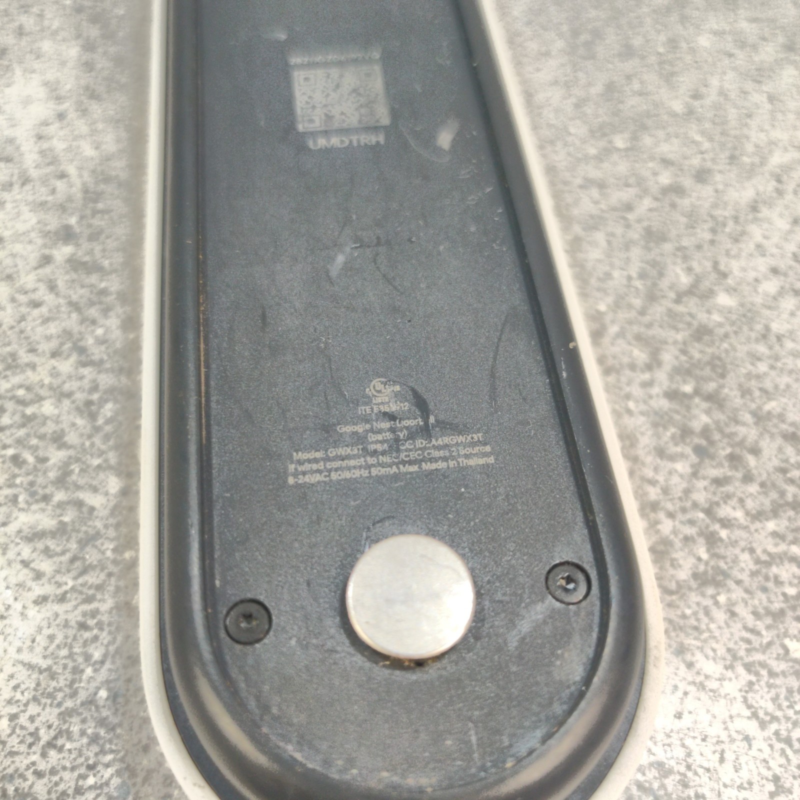 Google Nest Doorbell - Snow - GWX3T Untested