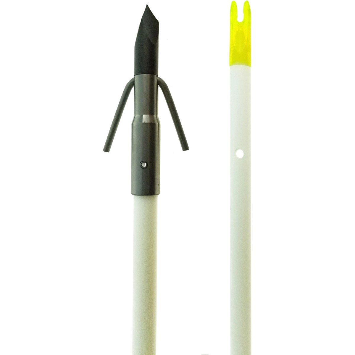 Muzzy Classic White Fish Arrow with Gar Point (Nock Installed)