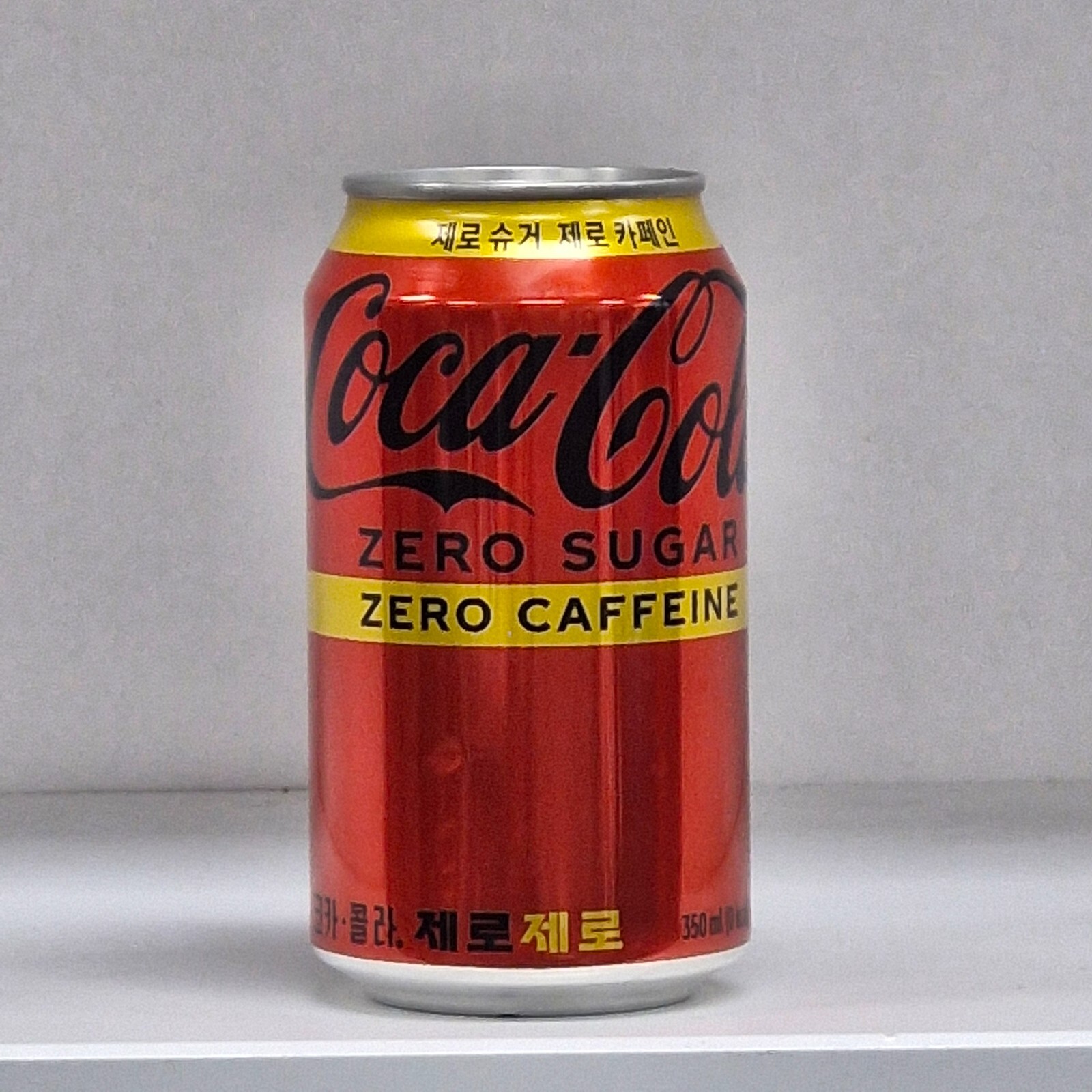 Coca Cola zero caffeine Can Empty 350ml.