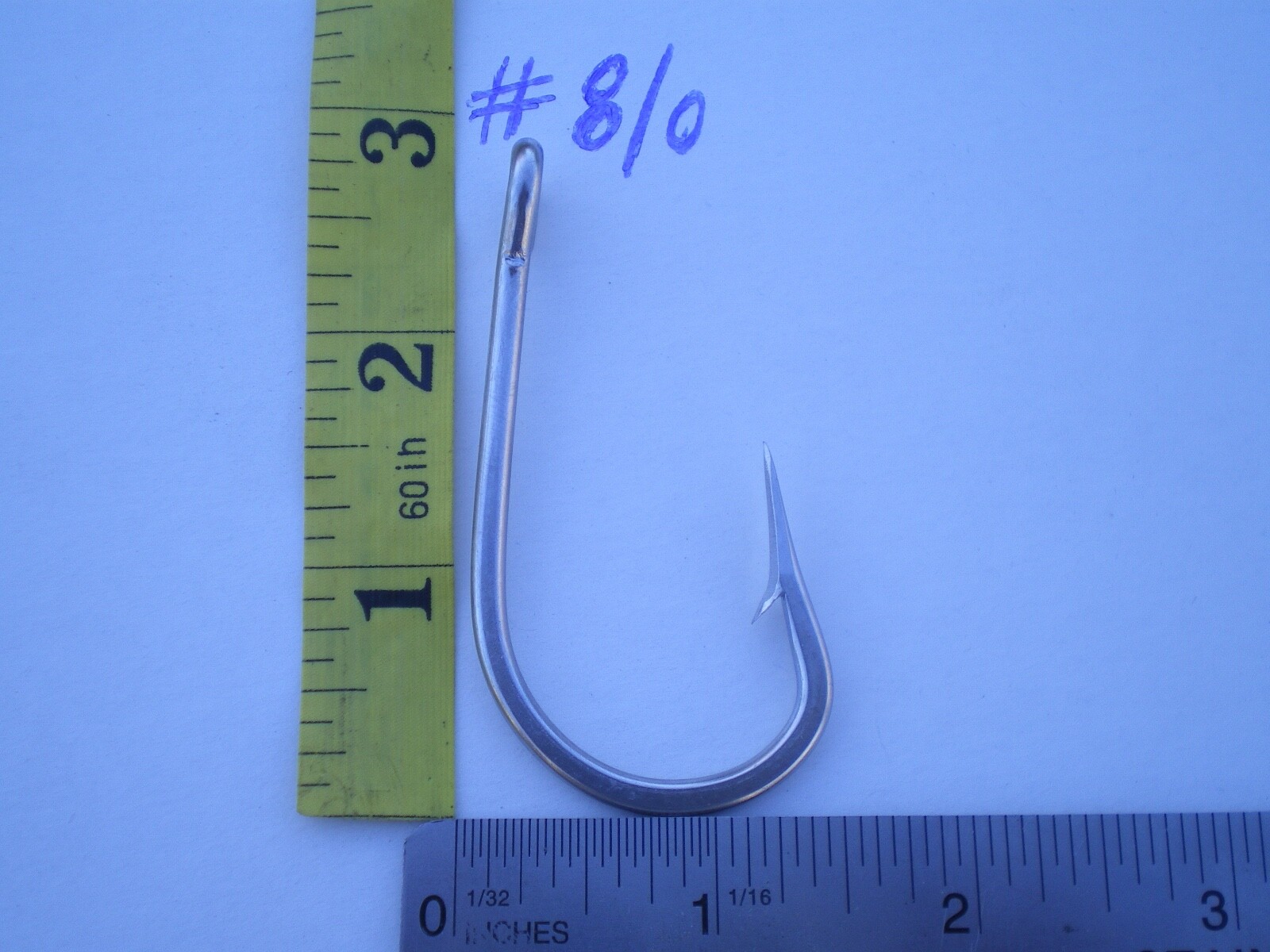 20 PCS. BIG GAME STAINLESS STEEL TUNA, MARLIN, SHARK FISHING HOOKS 7691S #8/0