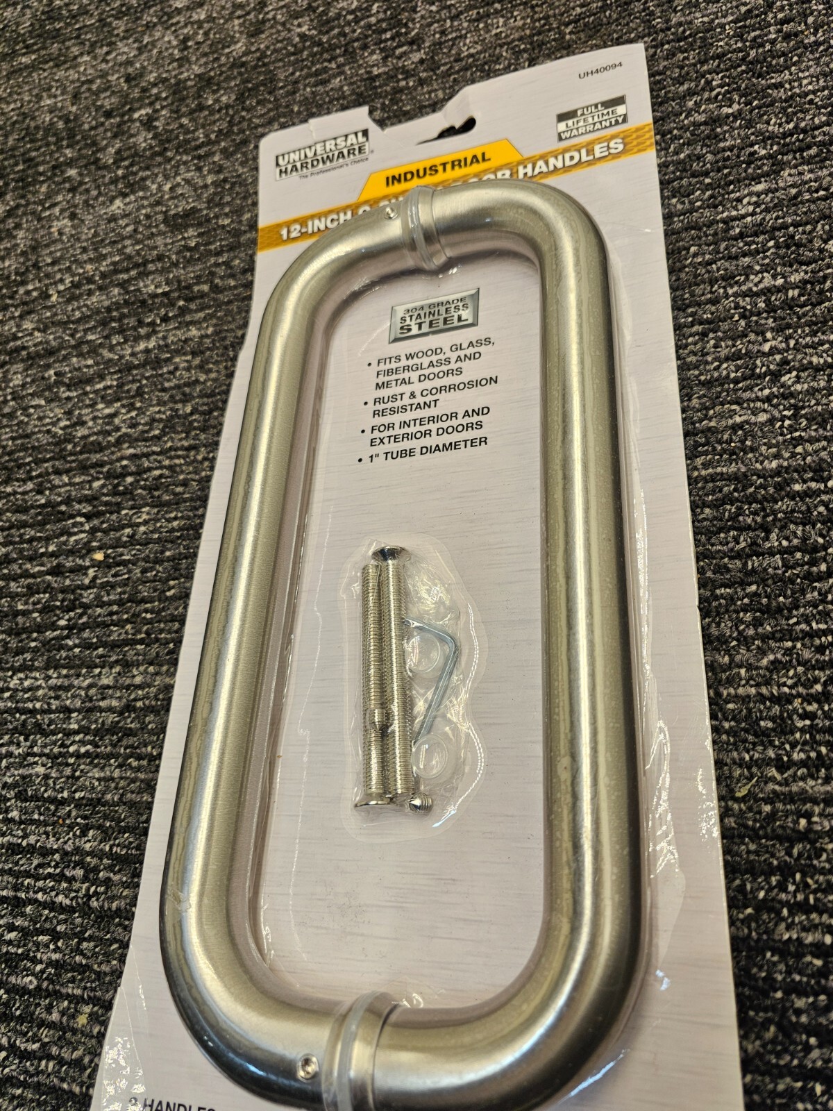Universal Hardware Pull Handle C Style Stainless Steel 12" UH40094