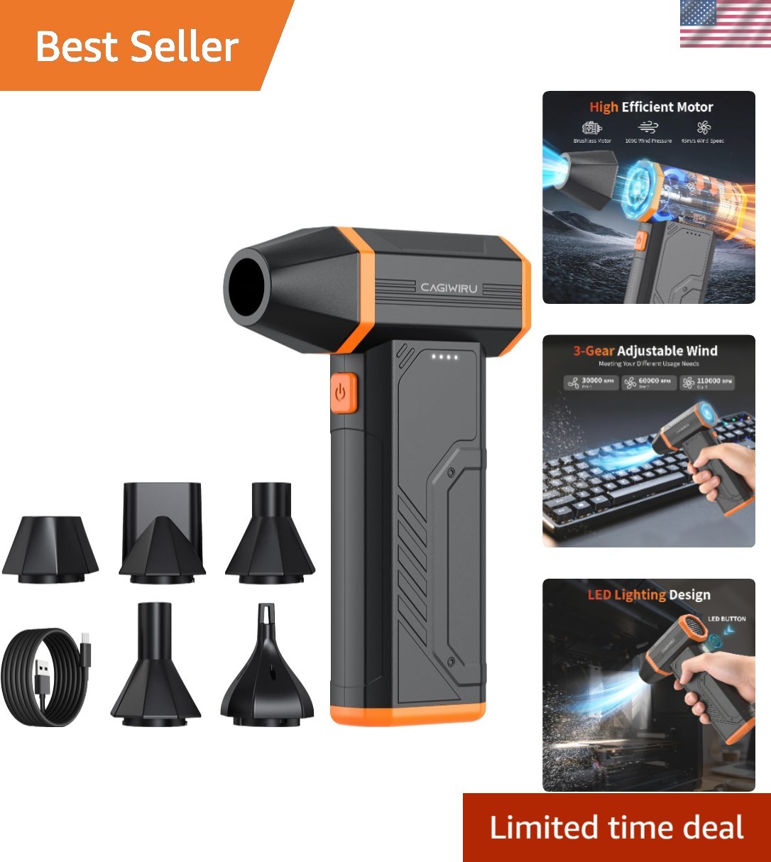 Super Power Electric Air Duster - Lightweight, Eco-Friendly & High-Performance
