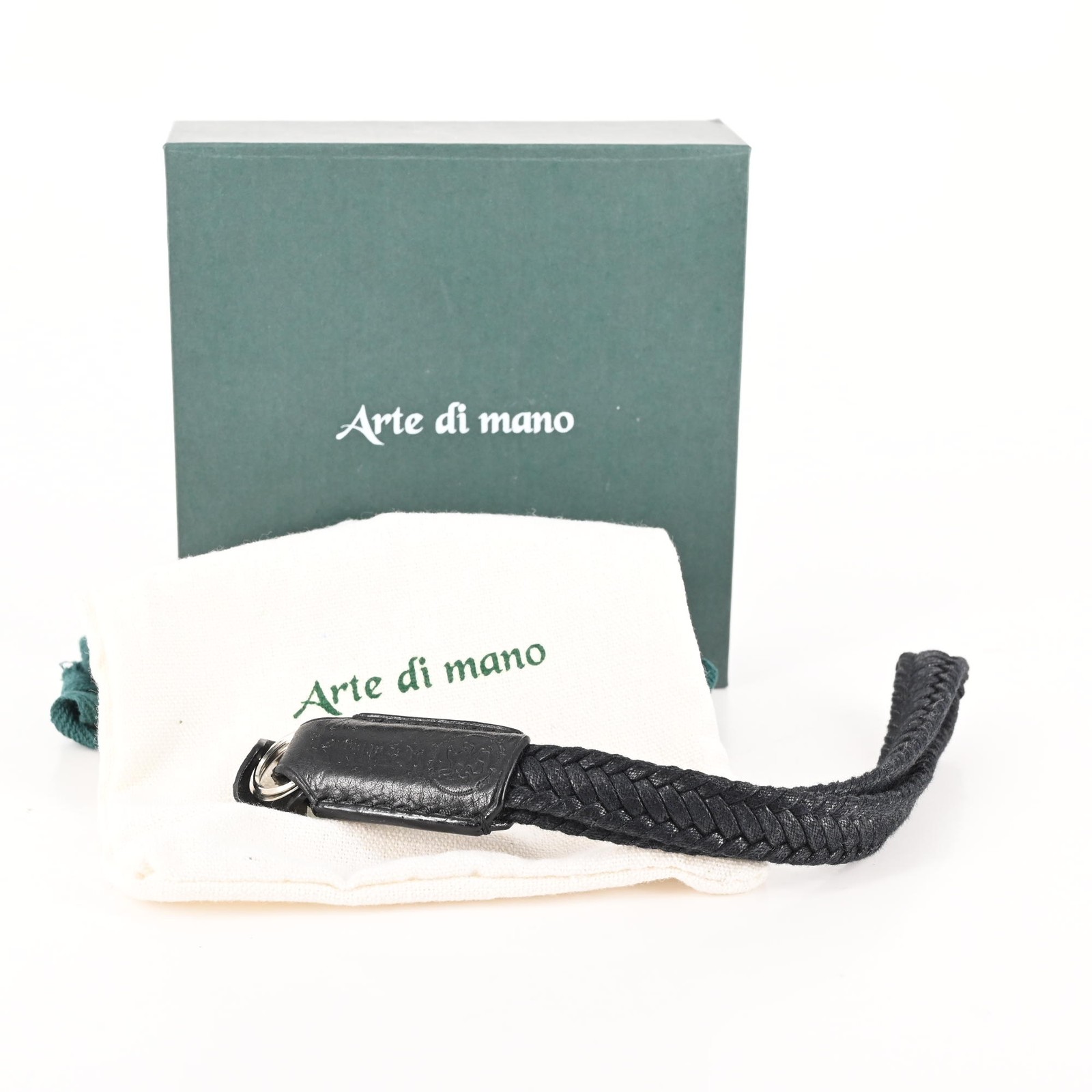 Arte Di Mano Waxed Cotton Hand Strap - Black Cotton #966