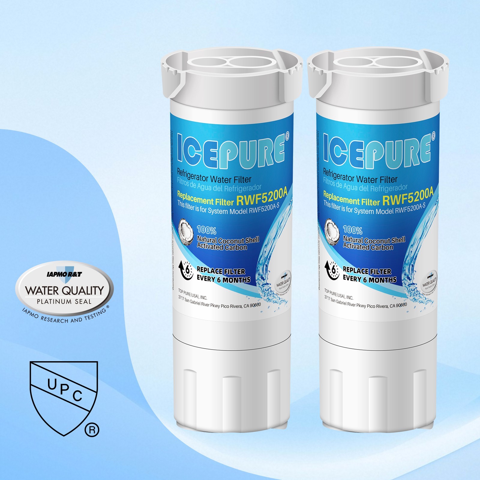 ICEPURE XWF （𝐍𝐎𝐓 𝐗𝐖𝐅𝐄）Water Filter Replacement for GE XWF, WR17X30702
