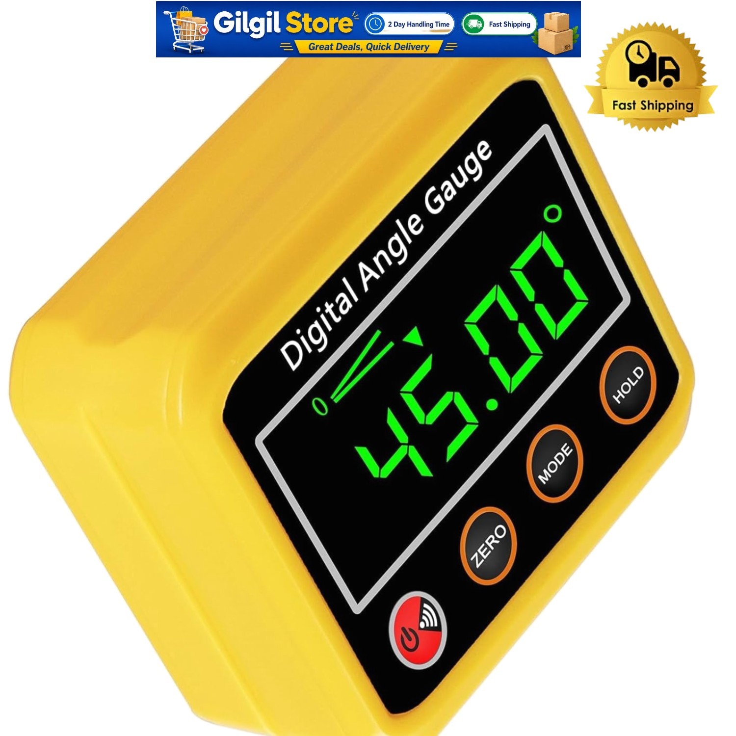 Magnetic Digital Angle Finder with High Visibility LCD - Perfect for Woodworking