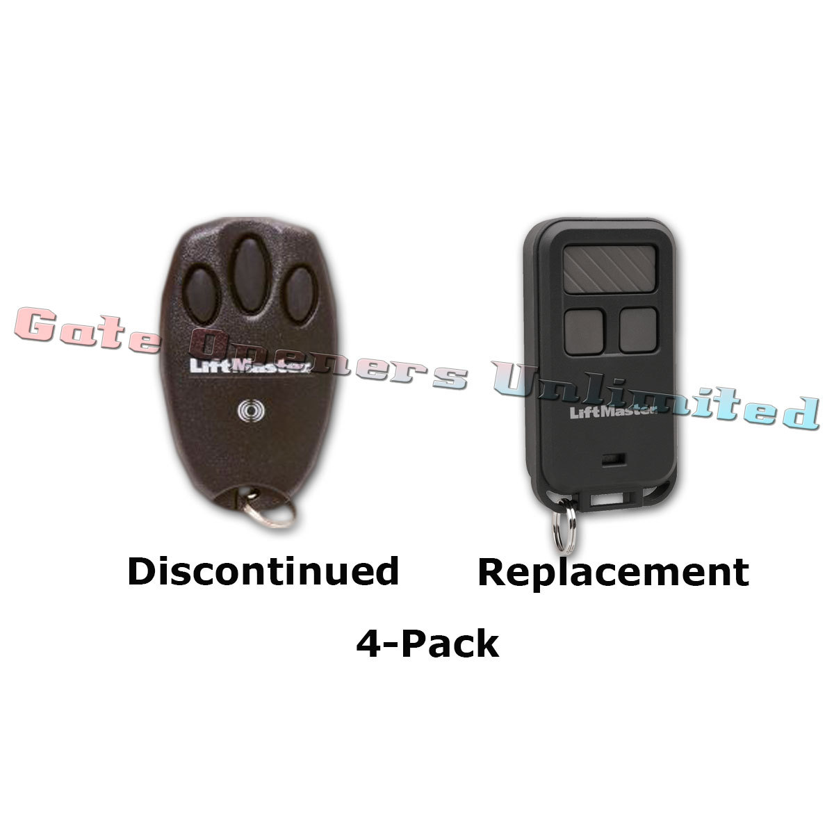 Liftmaster 970LM 4-Pack Security+ 3-Button Remote Replaced by 890MAX 3-Button