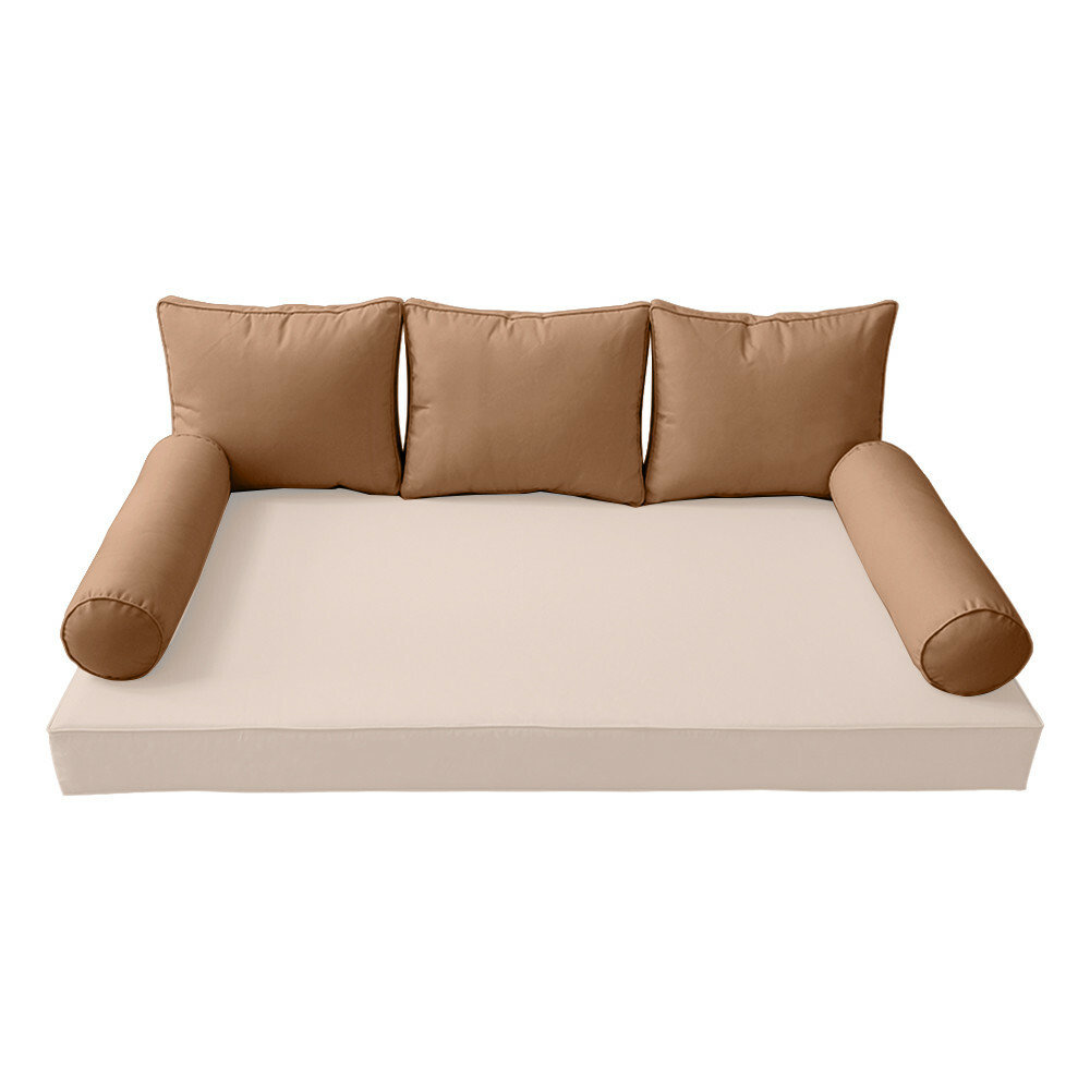 |SLIPCOVER ONLY| S3 Outdoor Bolster Backrest Pillow Covers Same Piped Crib AD104