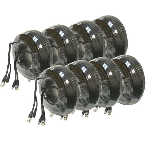 8 Pcs CCTV Camera Video BNC Cable High Quality with DC