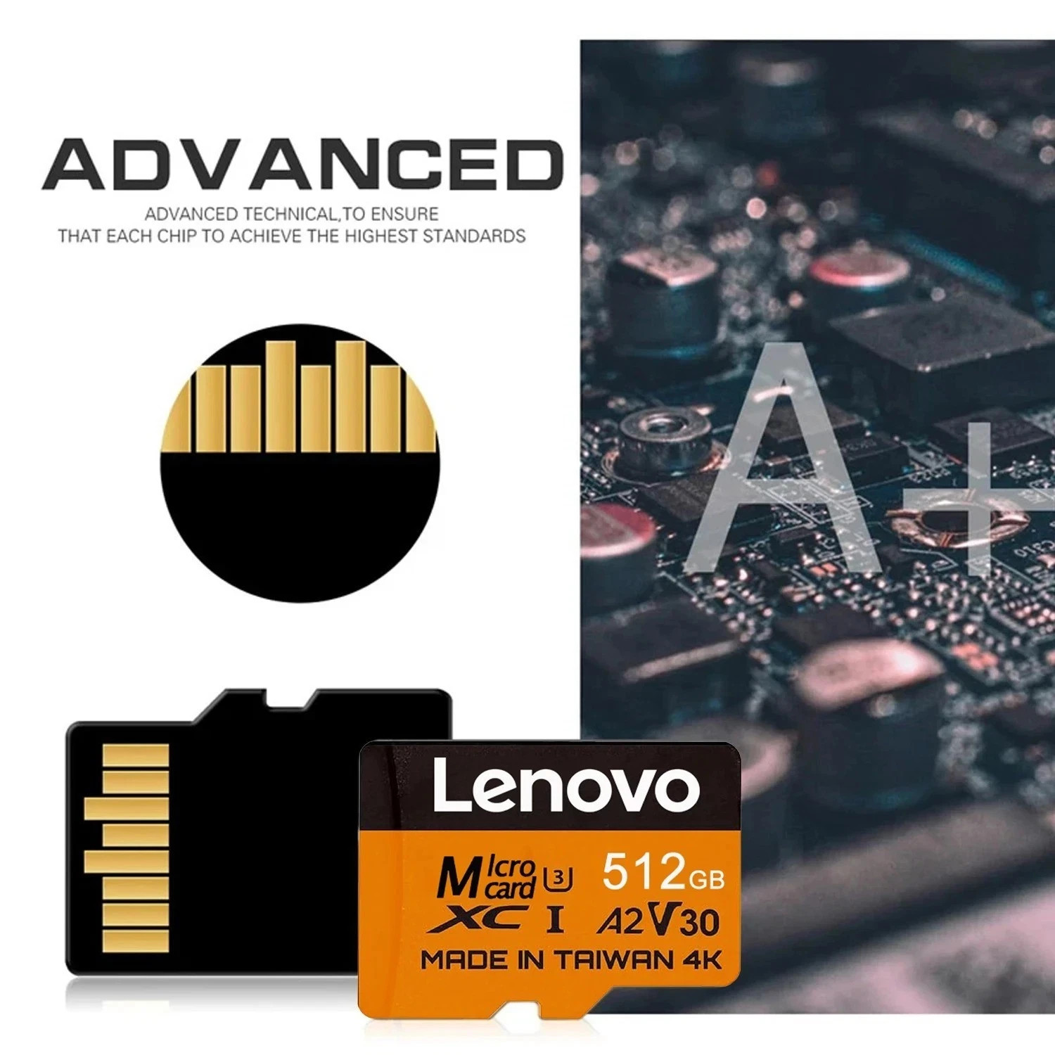 High-Speed V30 A2 4K SD Card 512GB 256GB 128GB 64GB Memory Card 1TB Micro TF SD