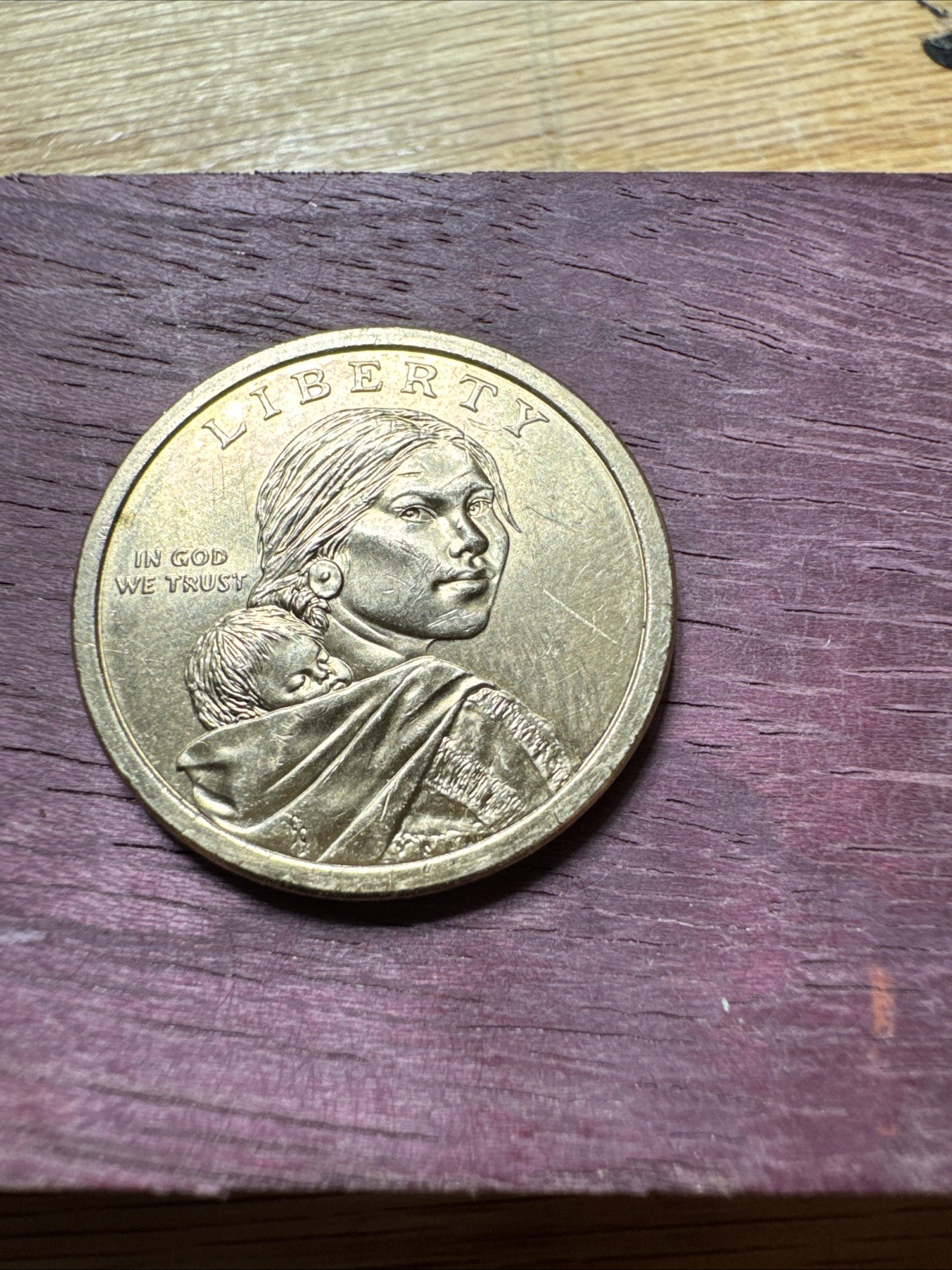 Sacagawea 2009 D Native American Dollar Coin-with Side Printed Info