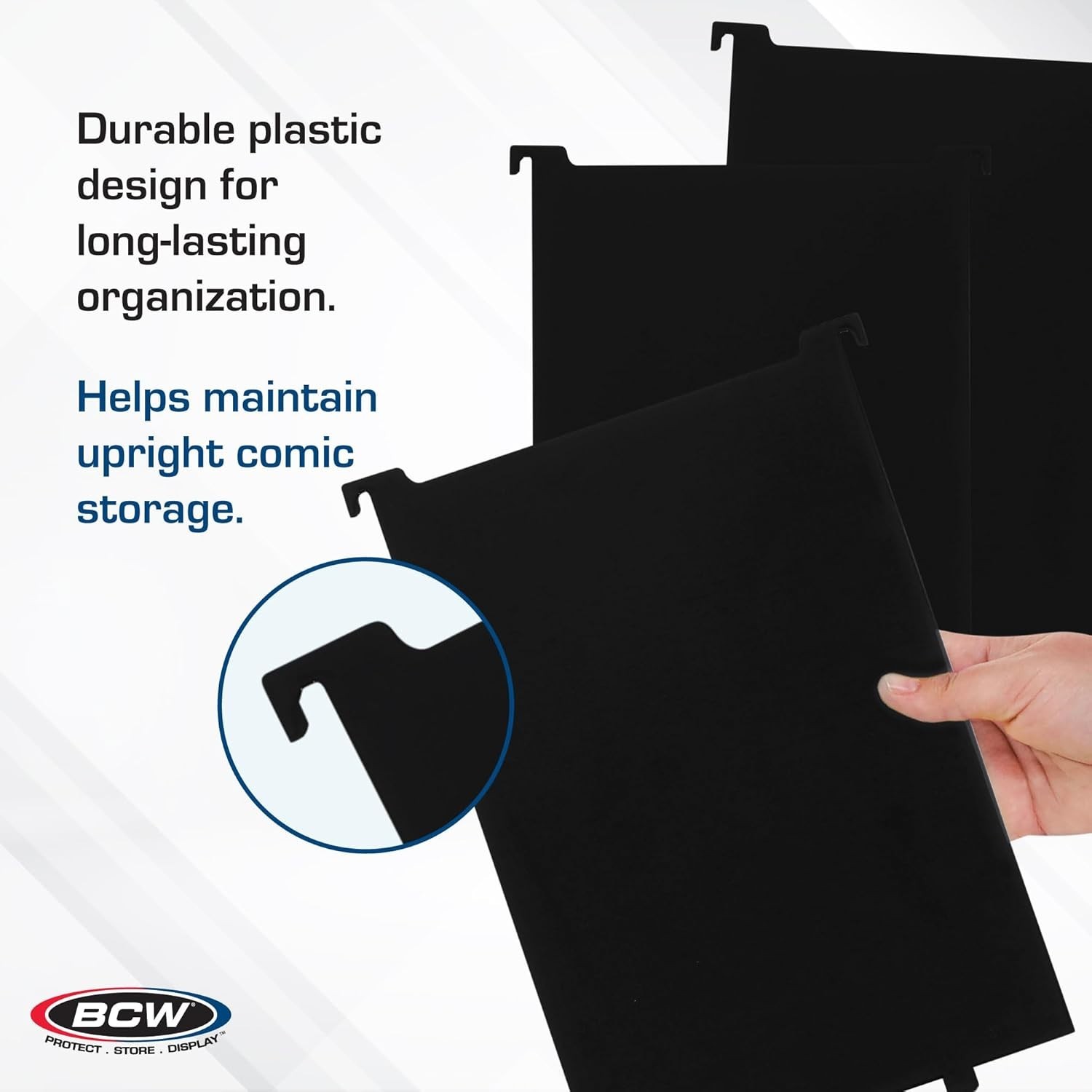 Graded Comic Bin Partitions - Black, 3 Pack | Exclusive Organizer Graded Comi...