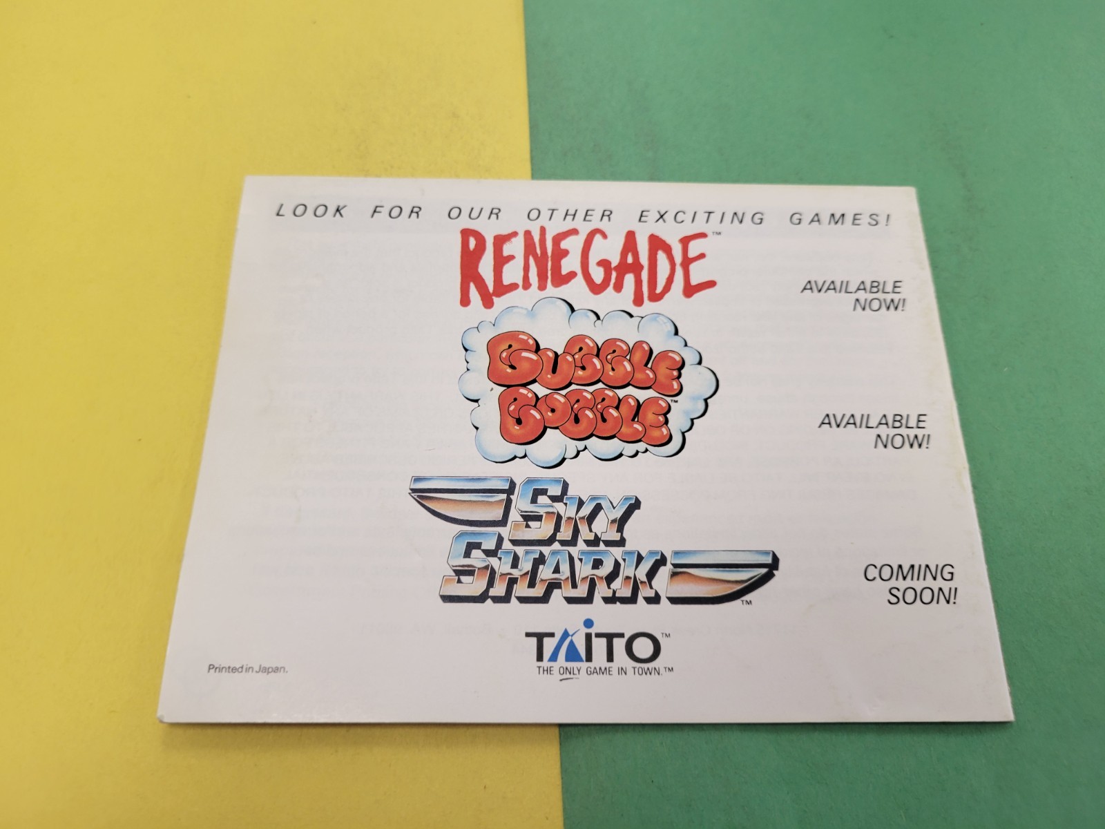Nintendo NES Manual Only Operation Wolf