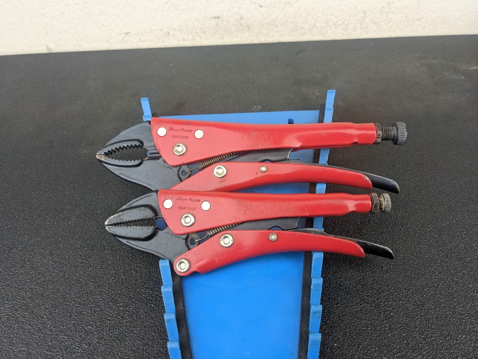 #bp492 Blue Point Red Adjustable Locking Pliers vgp12110 vgp11207 Set