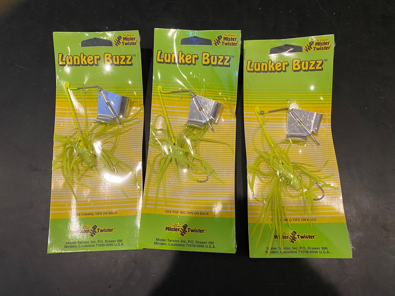 Mister Twister Lunker Buzz 1/4oz Lot Of 3 Chart