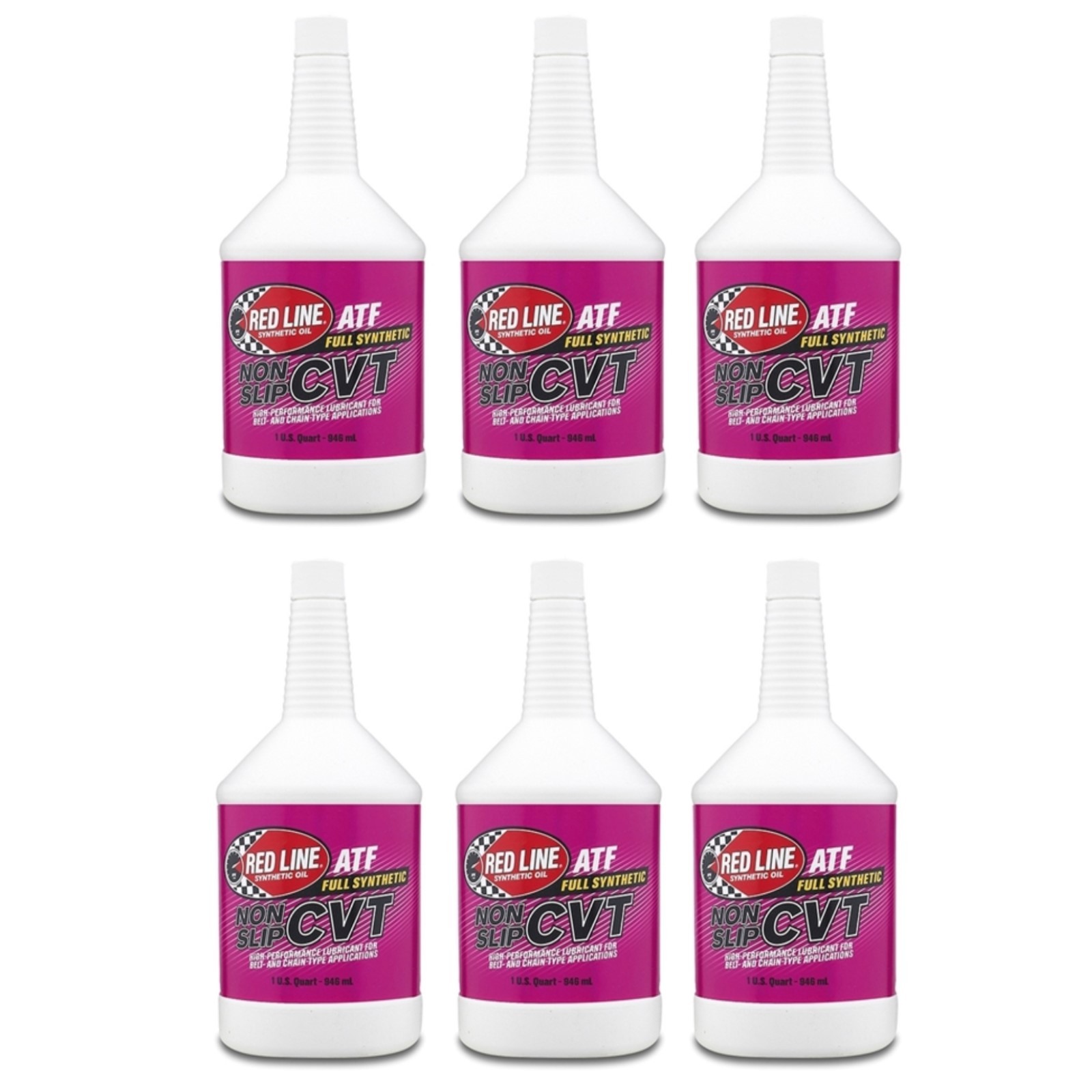 Red Line Non-Slip Continuously Variable Transmission Fluid, 1-Quart Set of 6