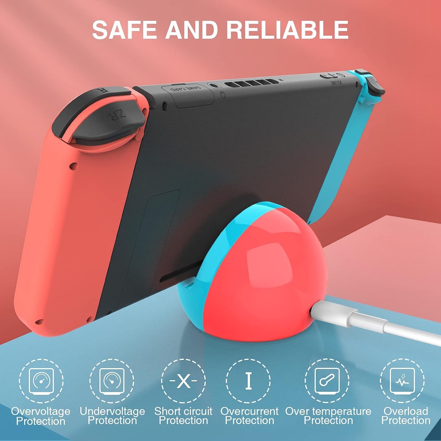 HEIYING Switch Charging Dock for Nintendo Switch/Lite/OLED, Type C