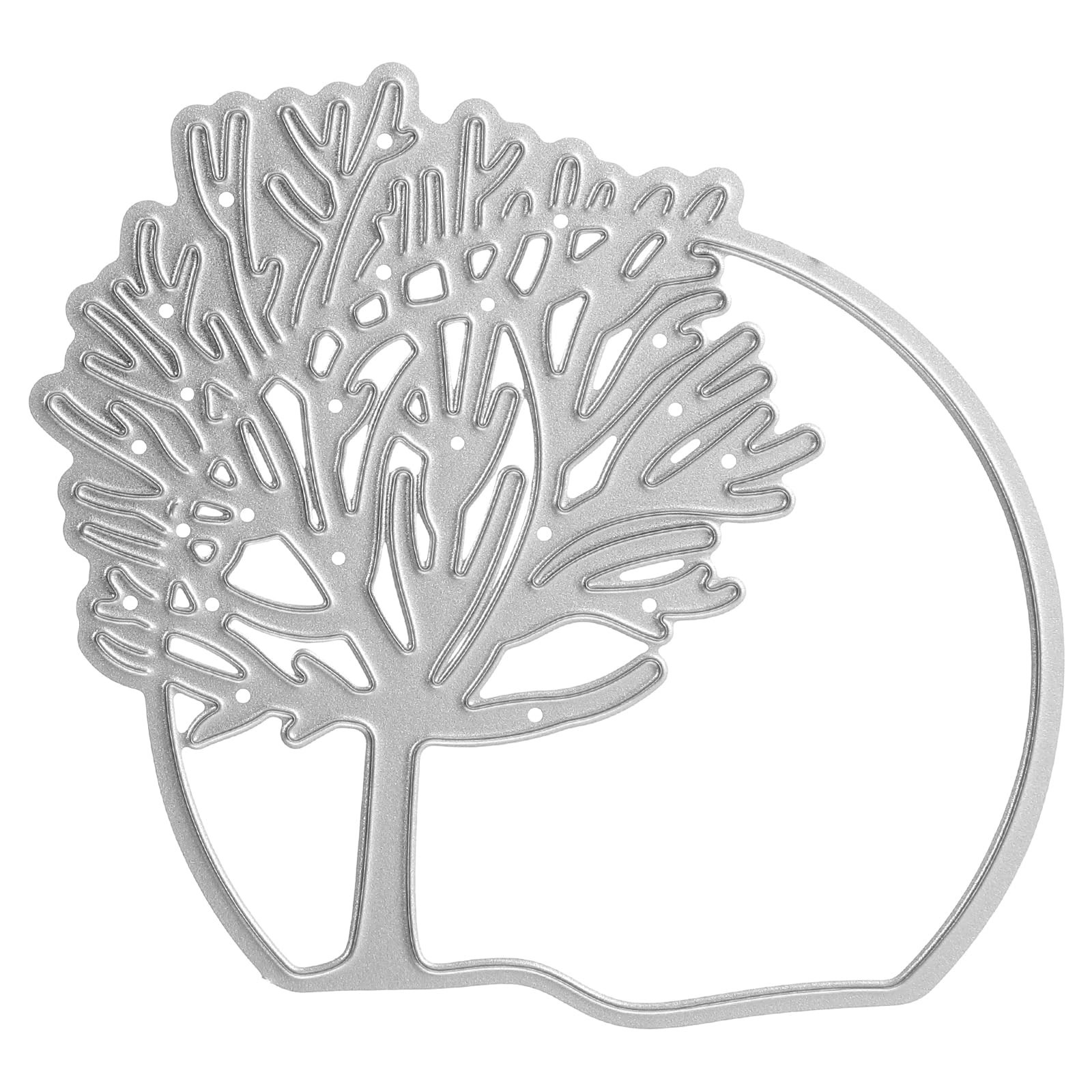 Ymapinc Silver Metal Tree Border Frame Dies for Card Making, Stencils Cutting...