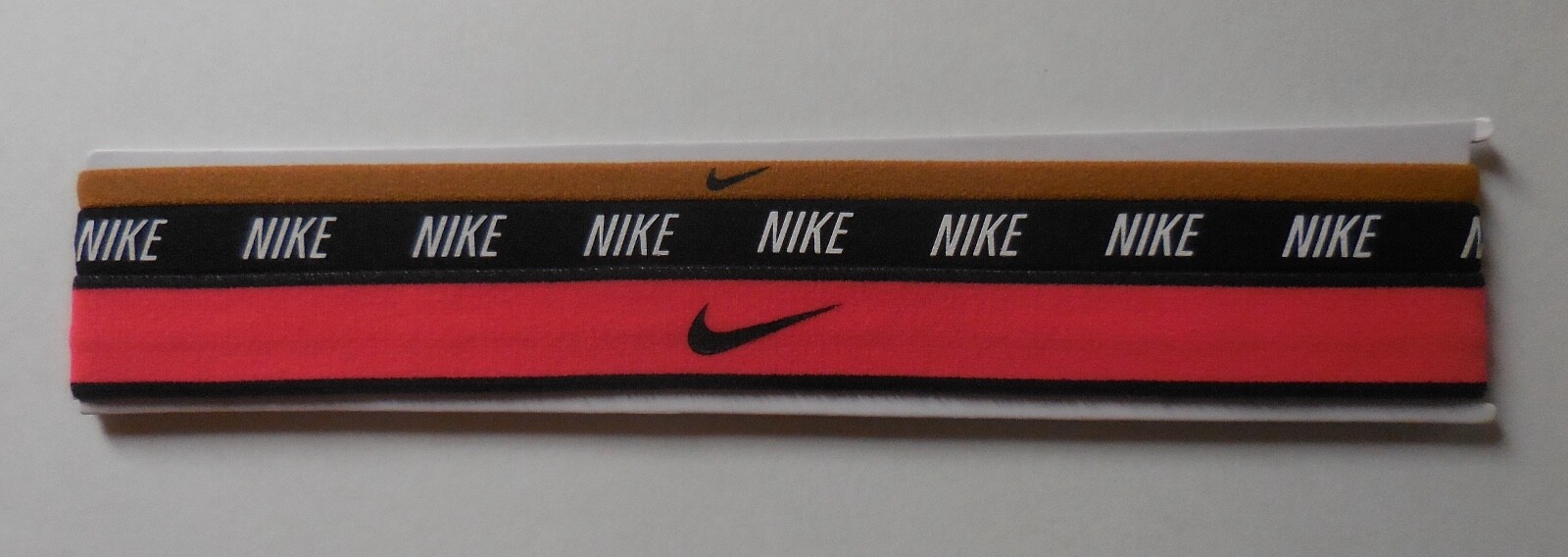 Nike Mixed Width Headbands 3PK Adult Unisex Wheat/Black/Ember Glow