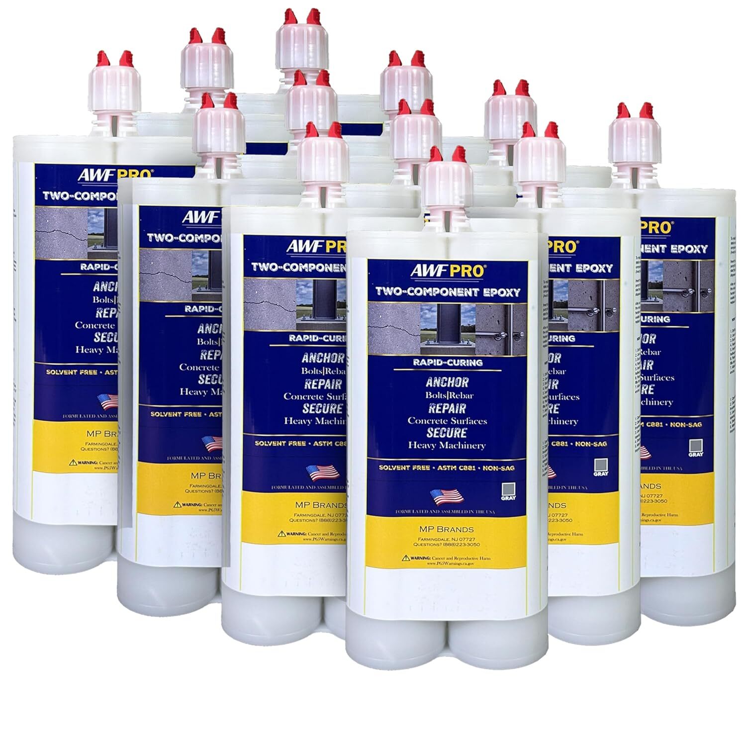 AWF PRO Rapid-Cure Two-Component Epoxy 20.2 oz, Case of 12