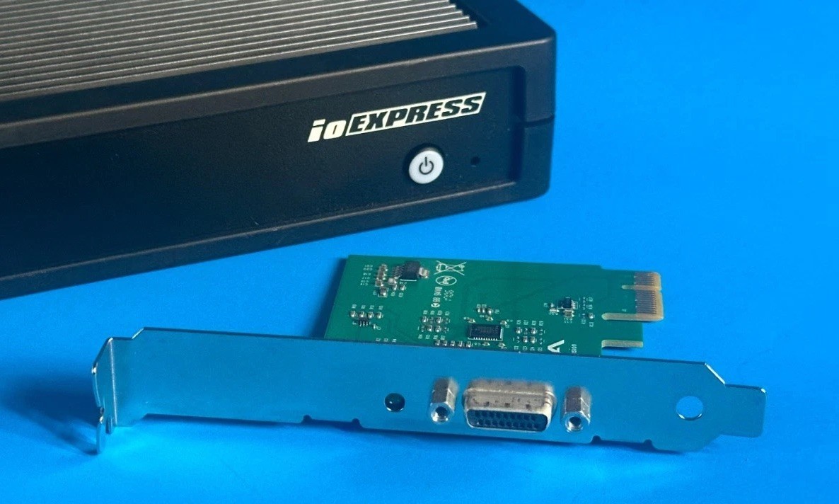 AJA IO-Express Portable Video Audio I/O Interface w/ PCIe Card Power & IO Cable