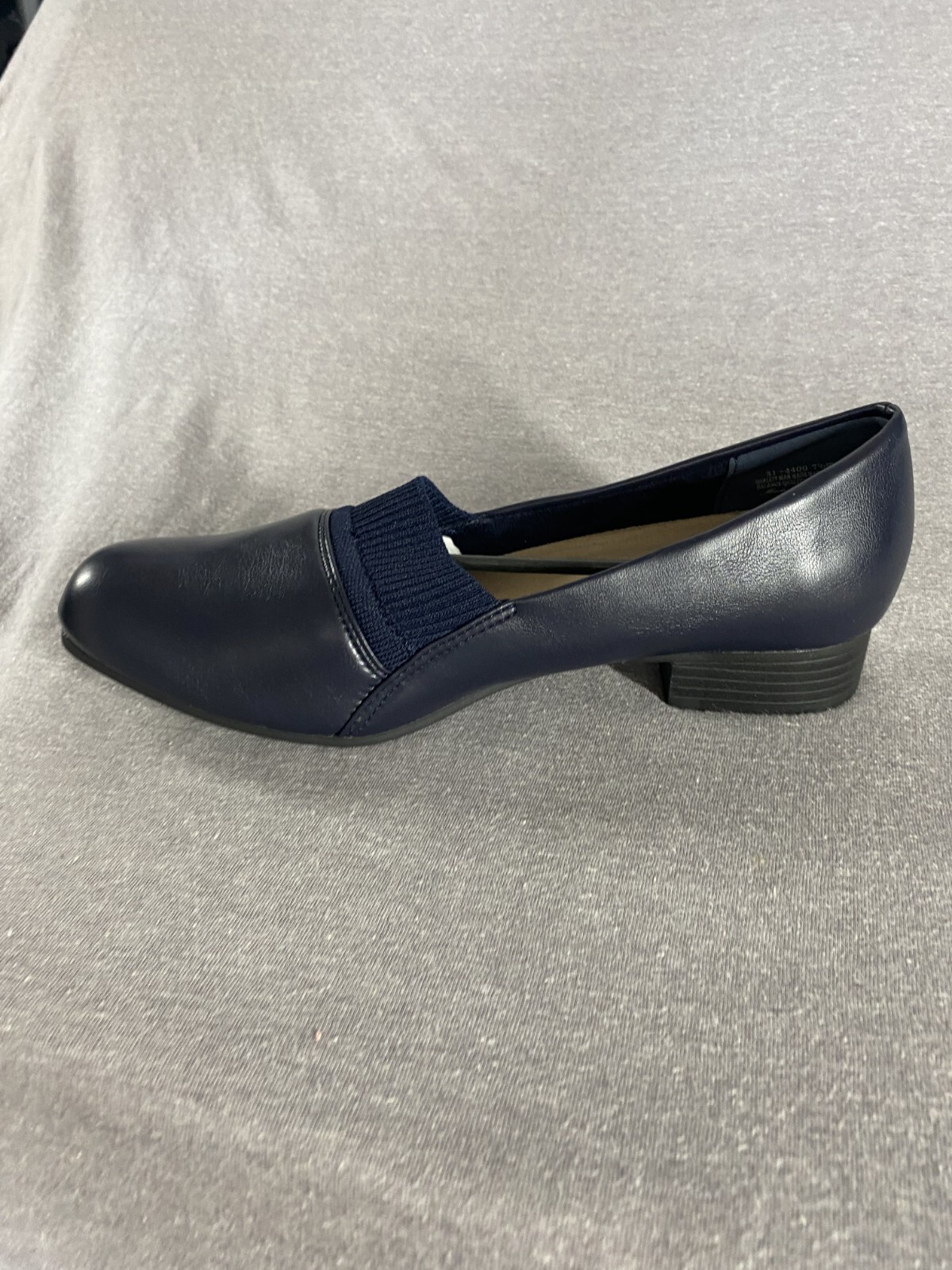 NEW Easy Street Shoes Aba Slip On Loafers Navy Stretch Womens 7.5W Super Flex