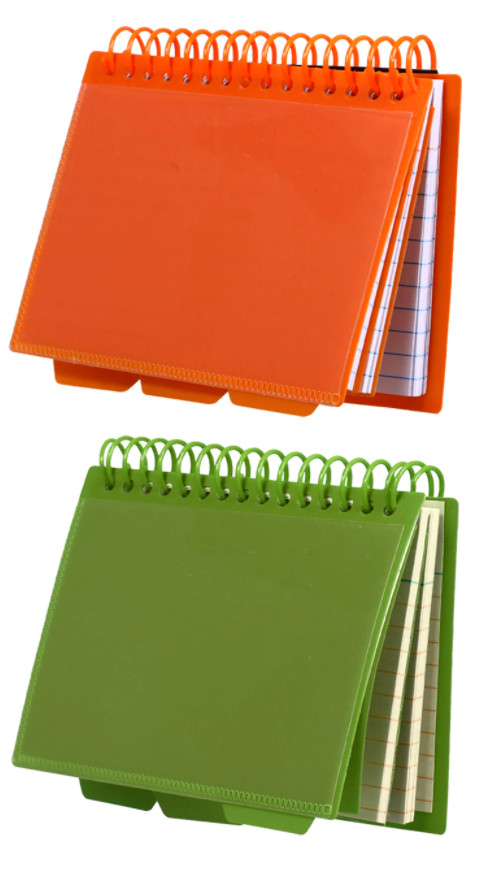 Spiral Bound Index Ruled Cards with Plastic Cover 3 x 5" 60 Cards w/ Tabs~Choice