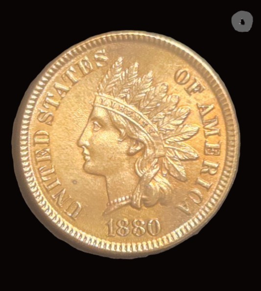 1880 Indian Head Cent - BRILLIANT UNCIRCULATED RED GEM - Free Shipping