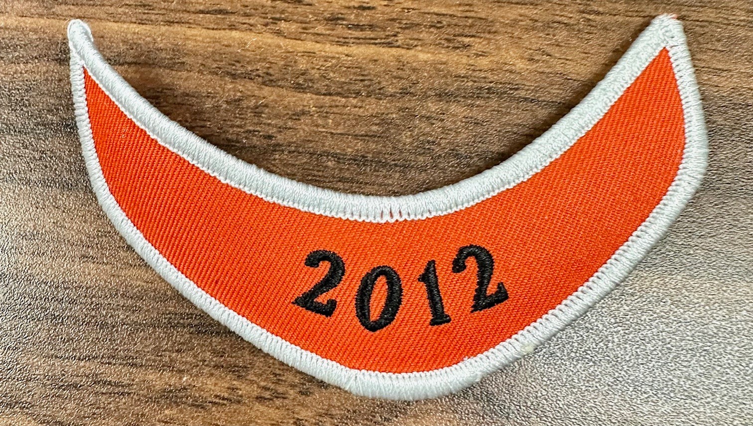 Harley-Davidson Patch, "2012" Rocker Sew-On 4" x 1" (Box P)