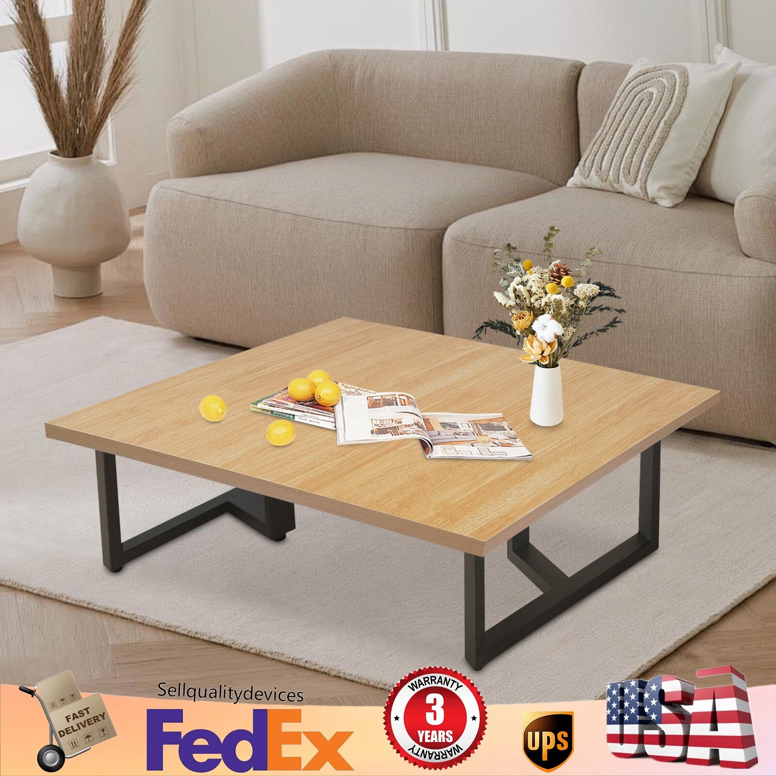 Plywood Tabletop, Rectangular Countertop, Adjustable Countertop 75*90*3.5cm
