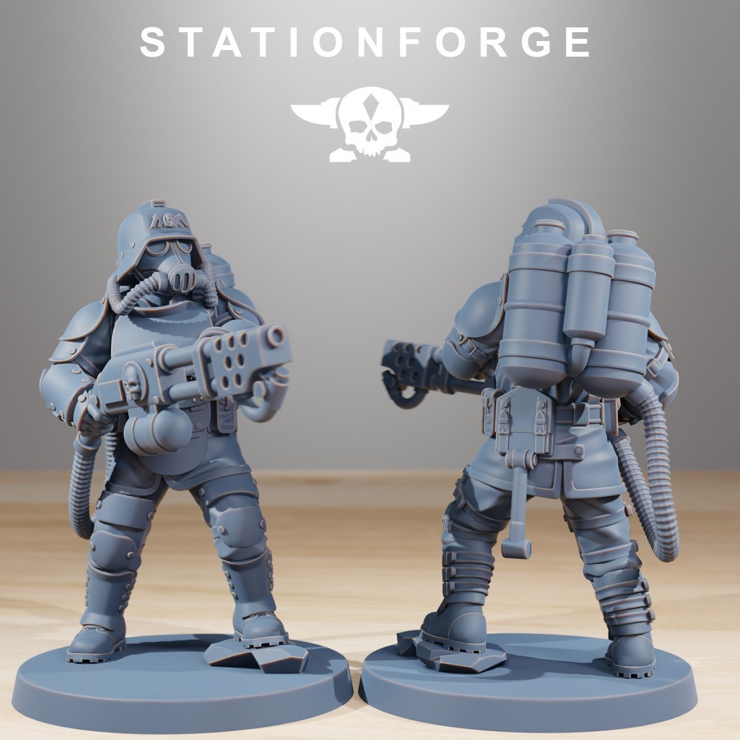Grim Guard Ironclads Grimdark 3D Printed Miniatures Station Forge 16k