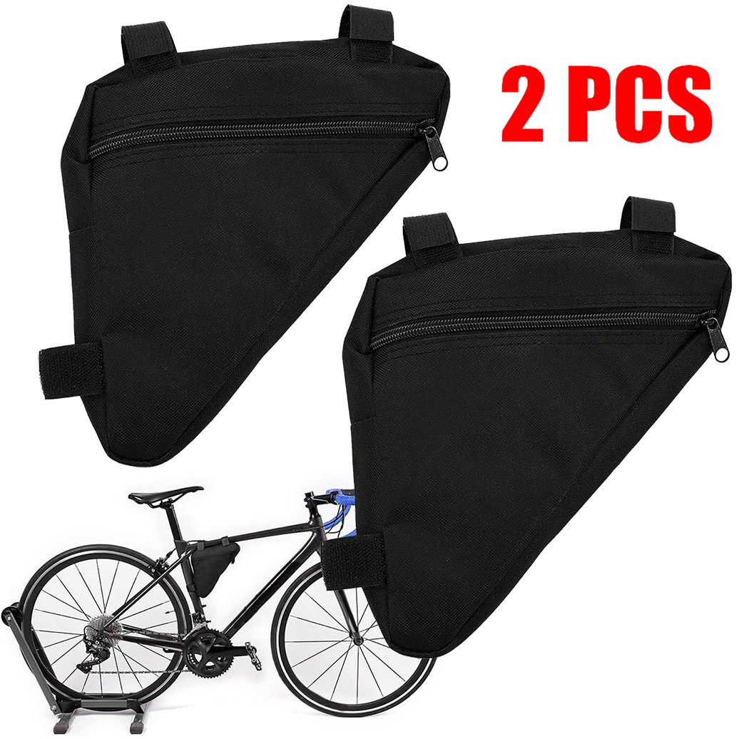 2PCS Bike Frame Storage Bag Waterproof Bicycles Triangle Pouch Top Tube Bike Bag