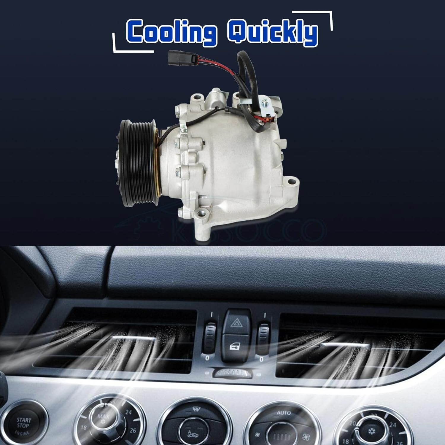 Kessocco AC Compressor 38810RRBA01 Honda Civic 1.8L