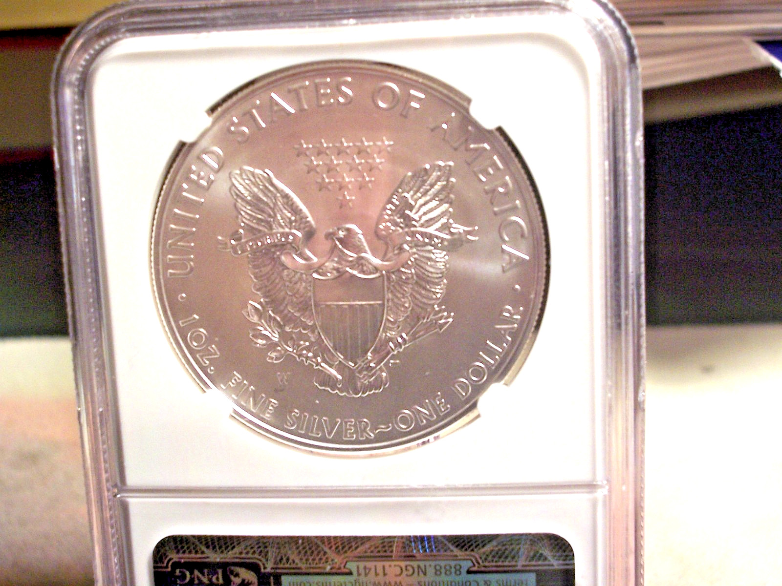 NGC ASE 2011 W EAGLE 25TH ANNIVERSAY GOLD STAR LABEL