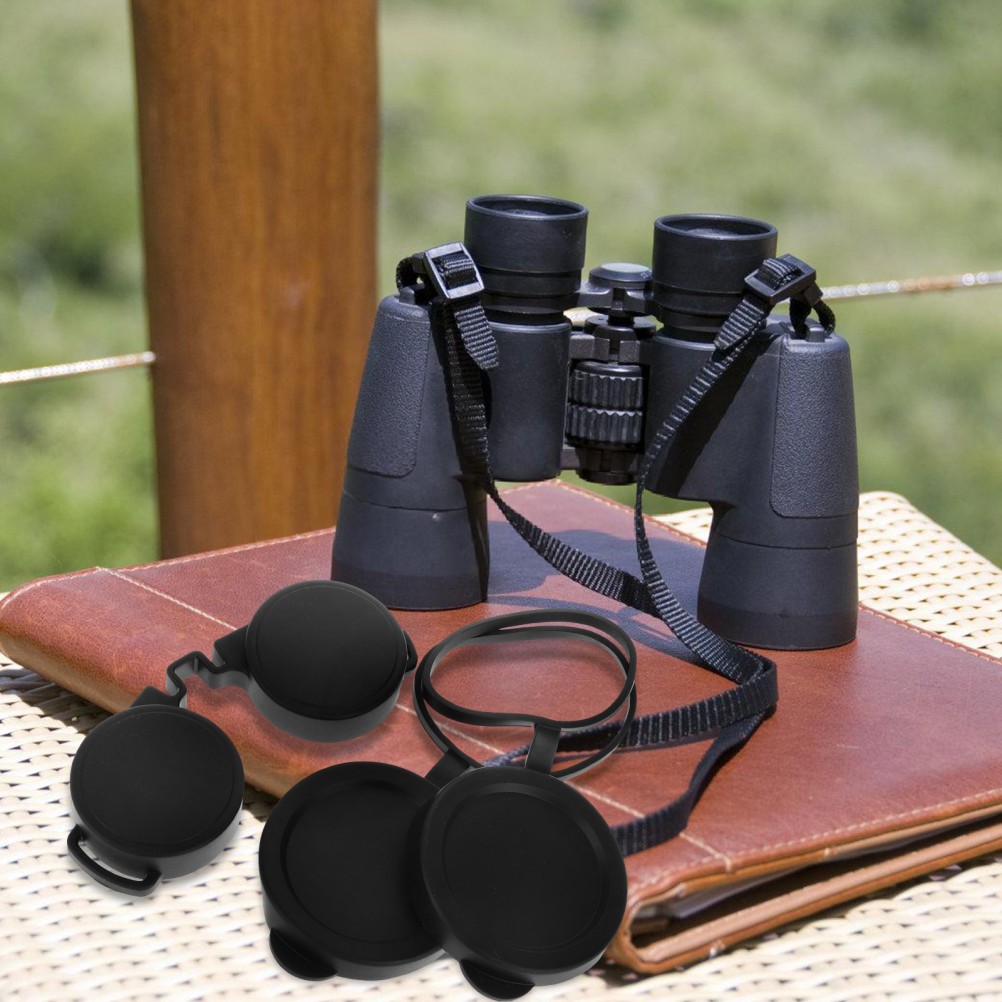 3Pcs Compact Binocular Rubber Lens Covers with Durable Waterproof Protection