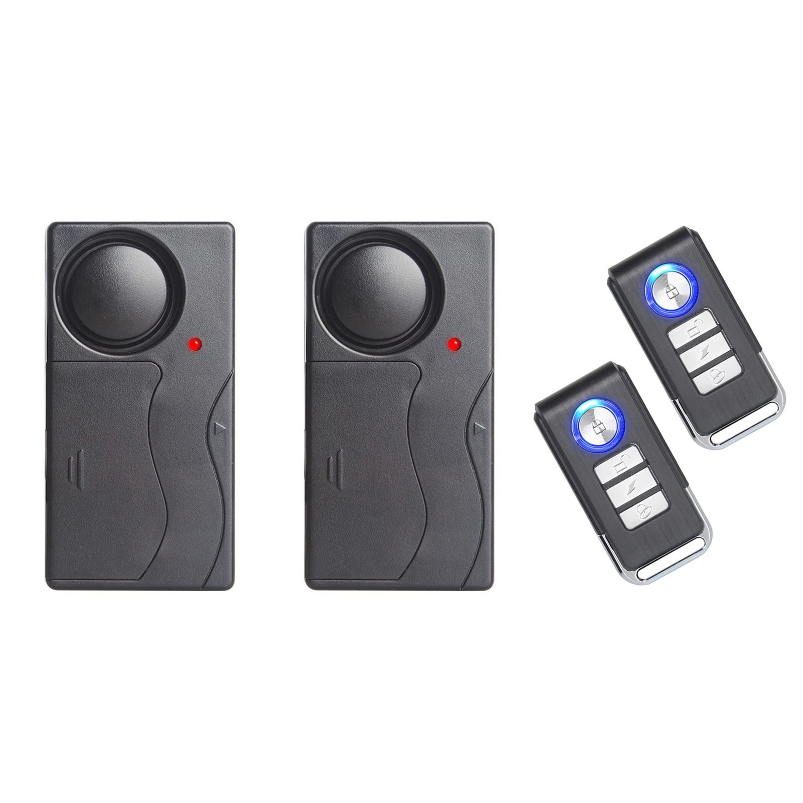 2 Packs Anti-Theft Vibration Alarm, 110dB Loud Sensitivity Adjustable Motion ...