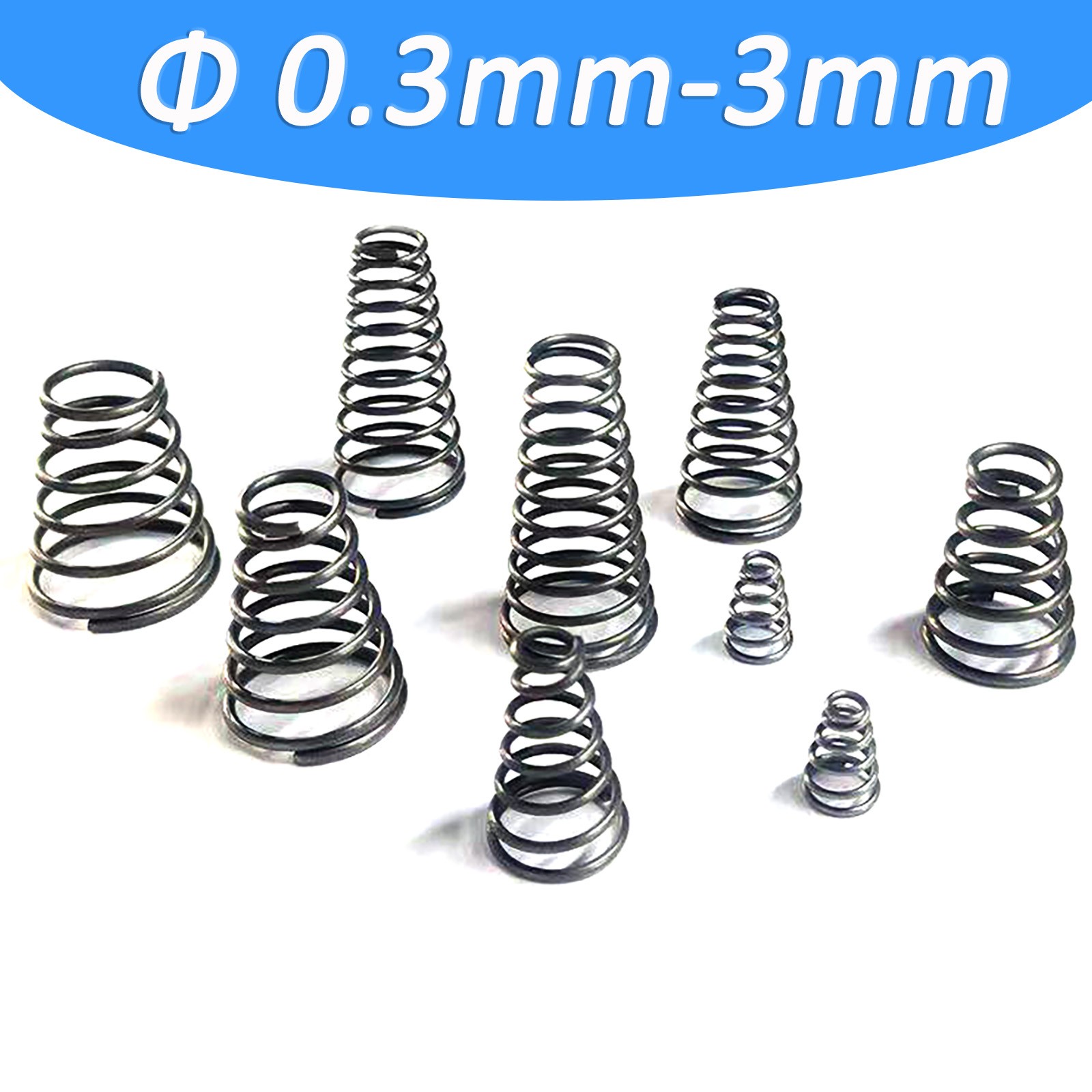 Conical Compression Spring Tapered Cone Spring Steel 0.2-3.0mm Wire High Tension