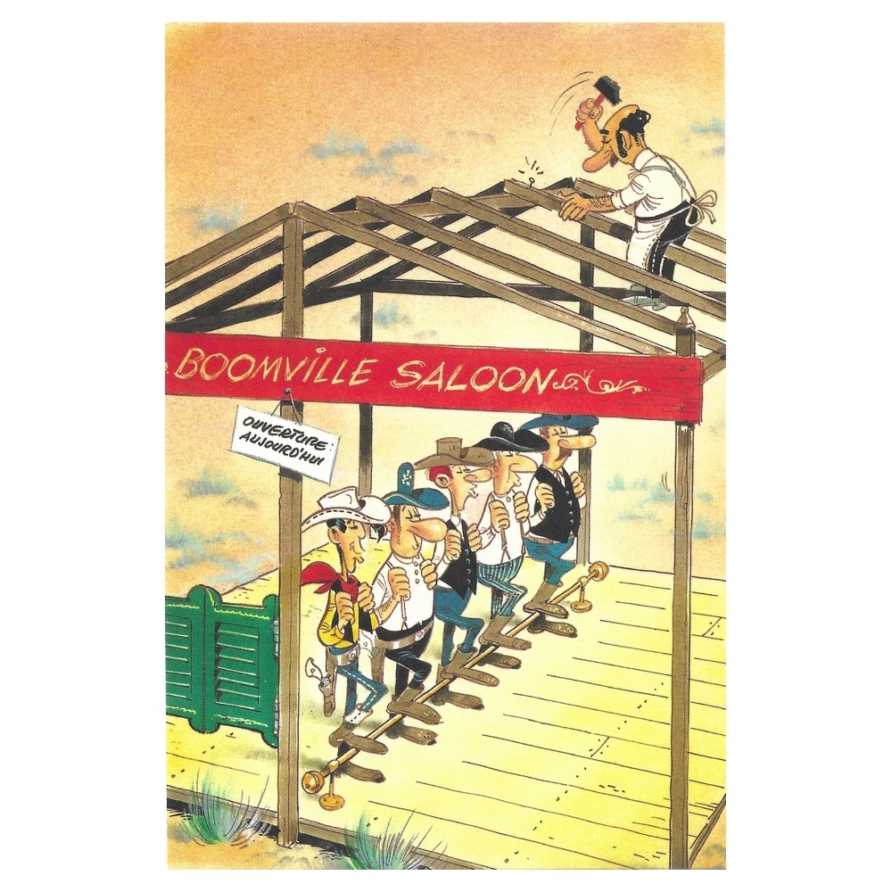 Lucky Luke Postcard: Boomville Saloon (10x15cm)