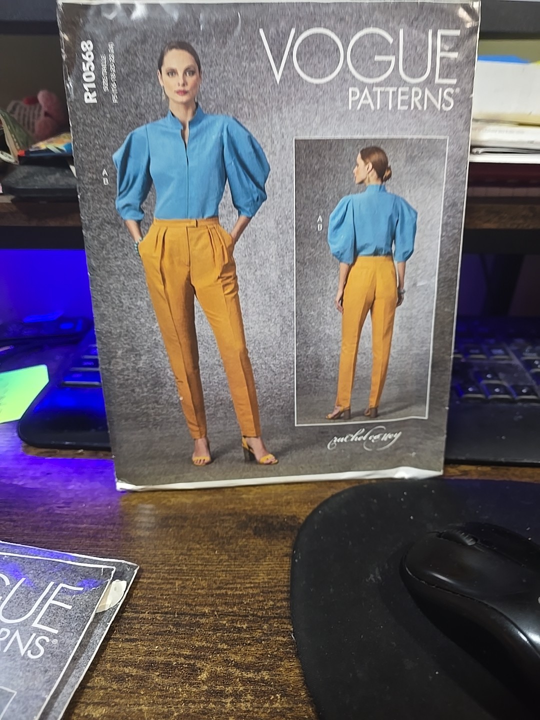Vogue Sewing Pattern V1704 Rachel Comey Top Pants Fly Front Sizes 16-24 FF UNCUT