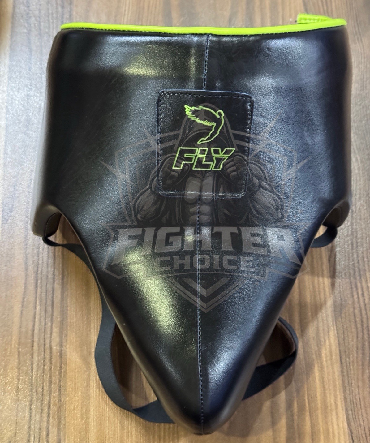 Custom Made Fly Boxing Set Black & Neongreen Cowhide Leather Sparring & Training