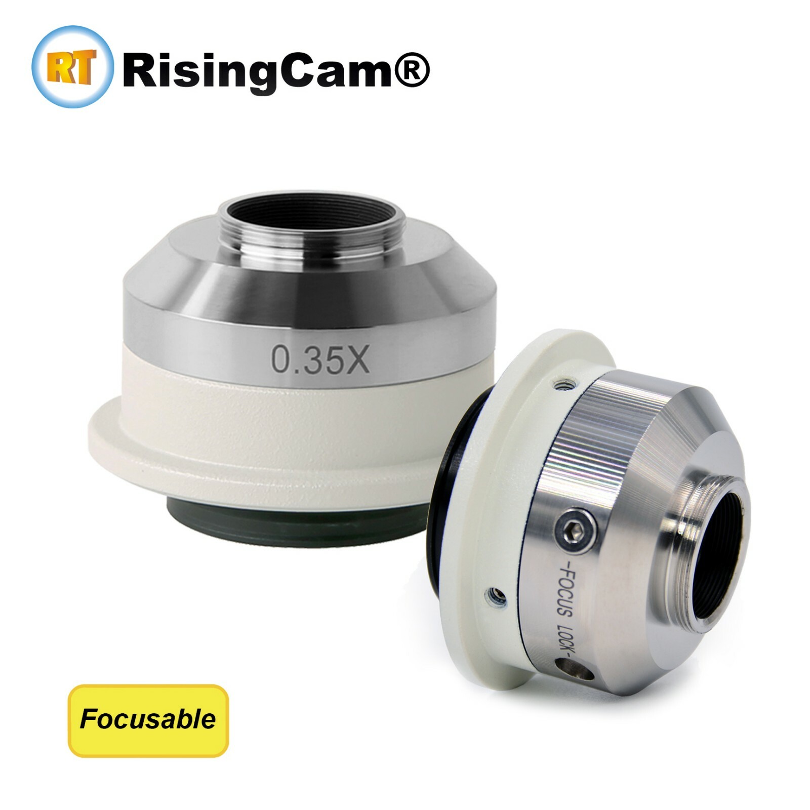 Focusable 0.35x microscope C mount adapter for Nikon trinocular microscope