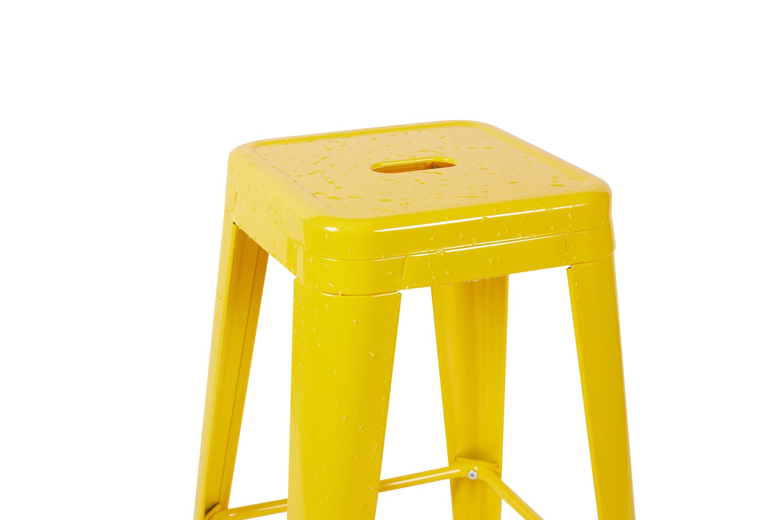 24 Inch Counter Height Stool, Backless Metal Bar Stools Set of 2, Non-Stackabl