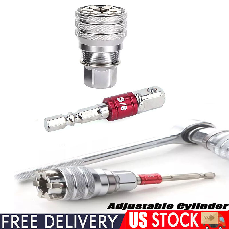 10-19mm Adjustable Hex Universal Socket Torque Ratchet Adapter Wrench Head