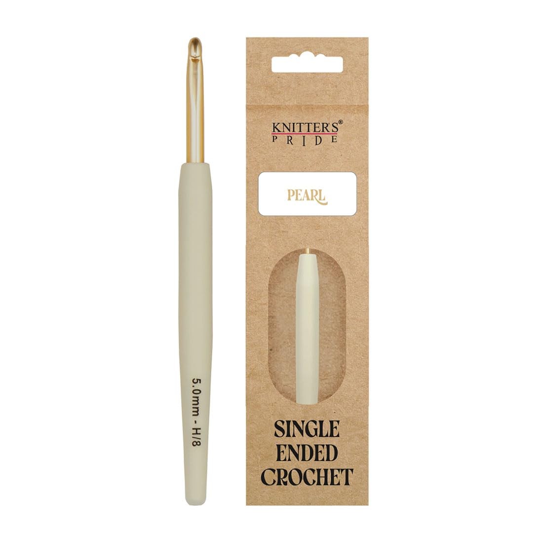 Knitter’s Pride Pearl Aluminum Crochet Hook – US Size H 5mm