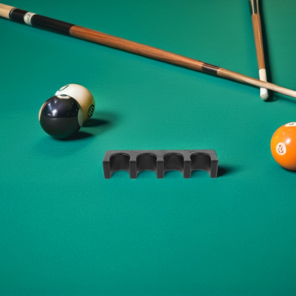3Pcs Plastic Billiard Cue Stand Black Wall Mount Easy Install Pool Cue Storage