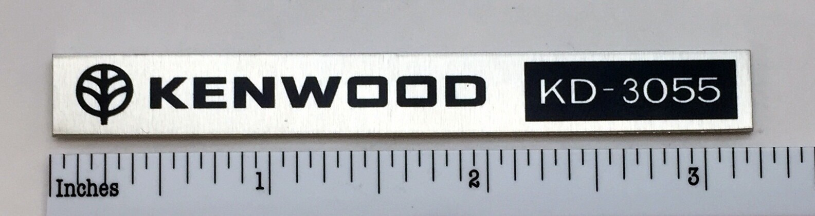 Kenwood KD-3055 Turntable Badge Logo - Custom Made Aluminum
