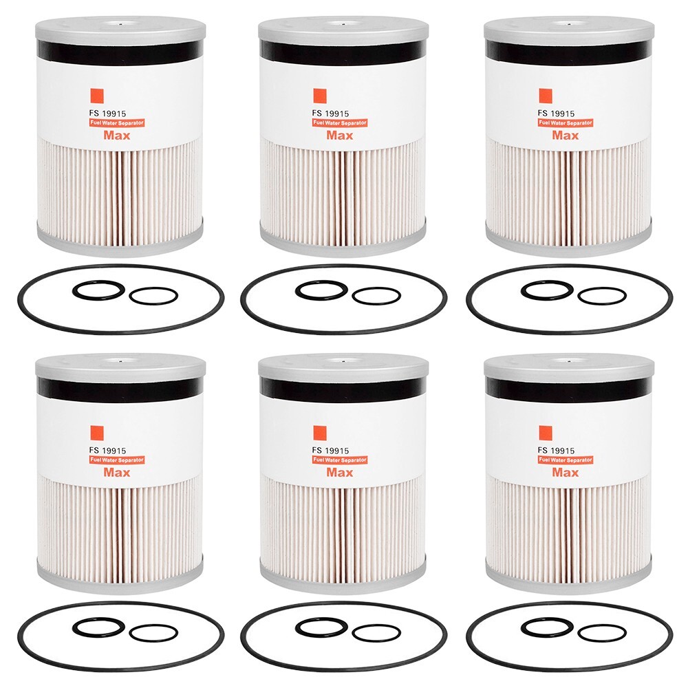 6PCS FS19915 Fuel Filter with Water Separator For Detroit Diesel DD13 DD15 DD16