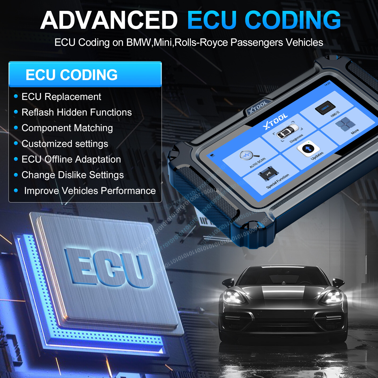 XTOOL IP500 For BMW All System Bidirectional OBD2 Diagnostic Scanner ECU Coding